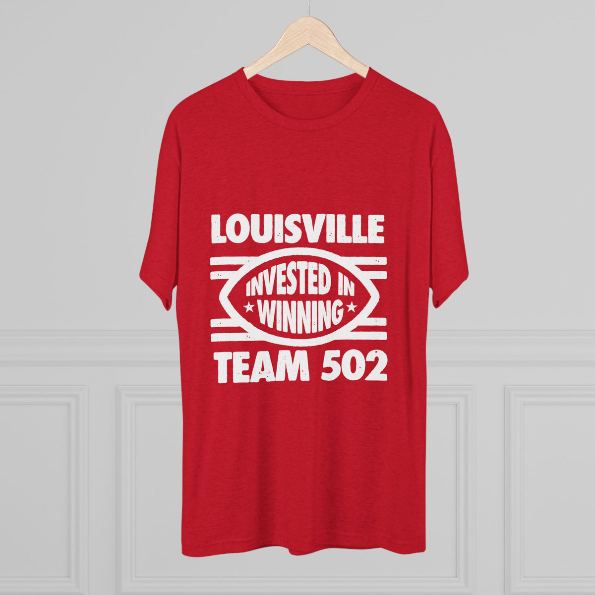 Louisville Team 502 'Invested in Winning' Football Tee