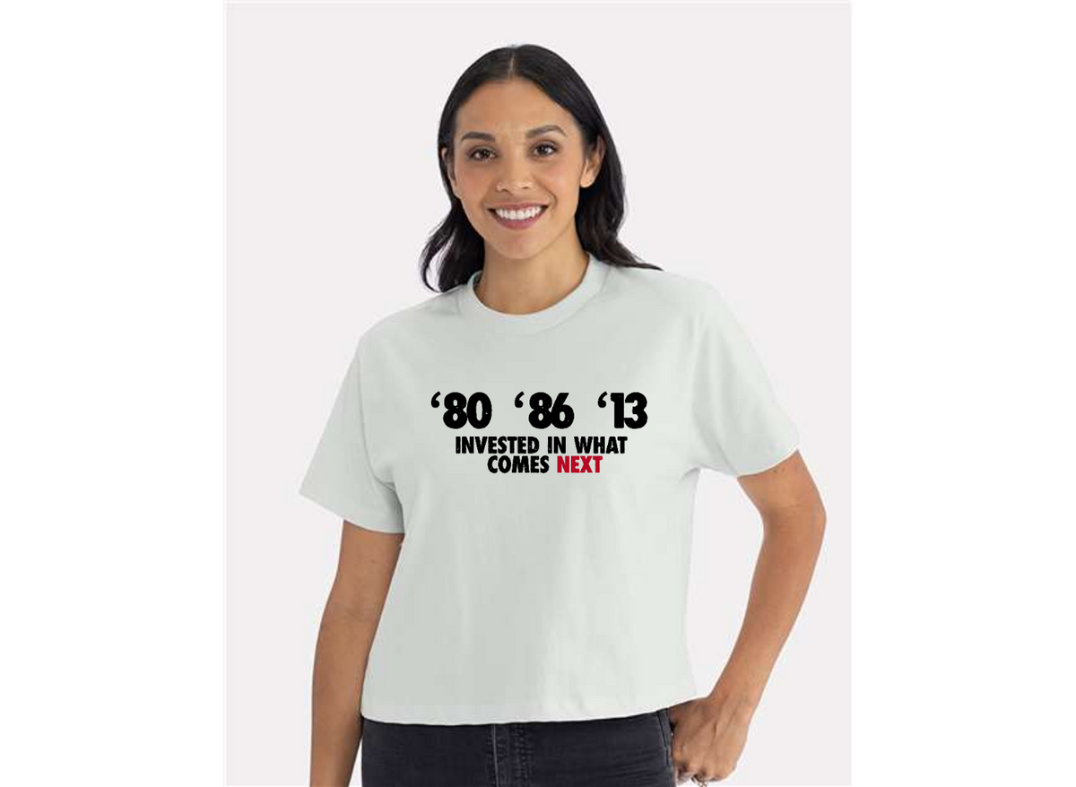 '80 '86 '13 Crop Tee (Bone)