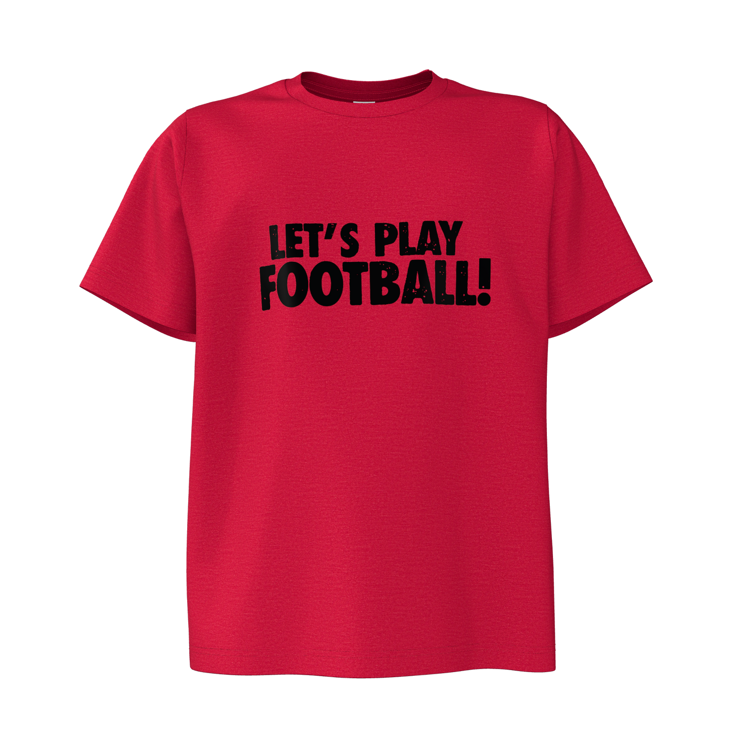 Let's Play Football Youth Tee (Red)