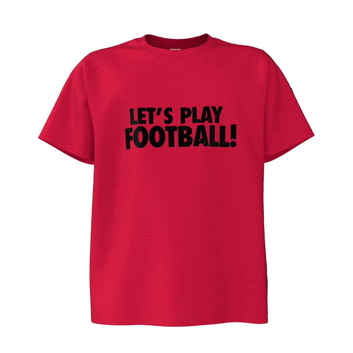 Let's Play Football Youth Tee (Red)