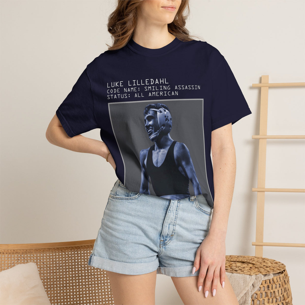 Luke Lilledahl “Smiling Assassin” Wrestling T-Shirt — All American Athlete Tee