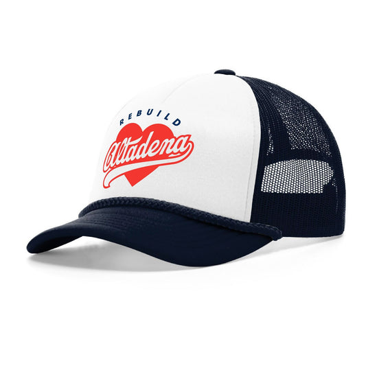 Rebuild Altadena Low Profile Foam Trucker (Navy/White)
