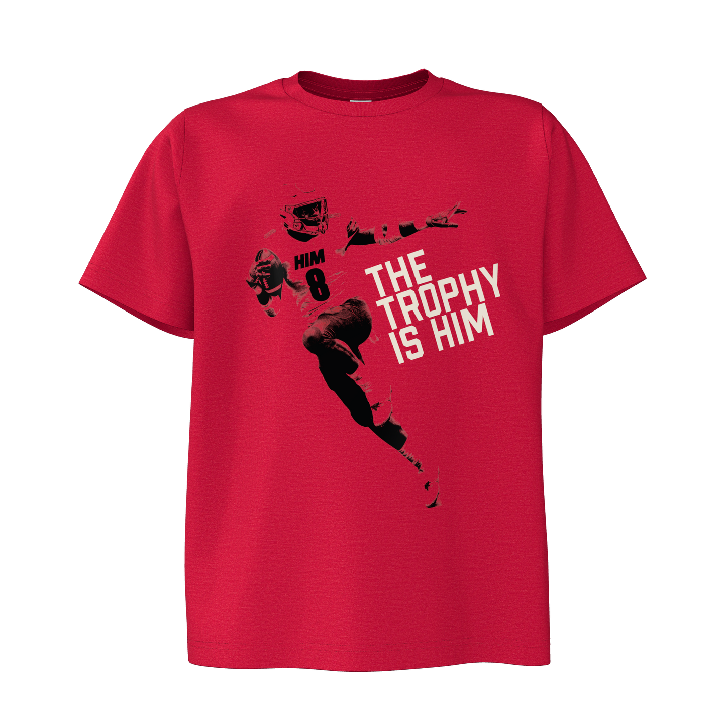 The Trophy Is Him Youth Tee (Red)