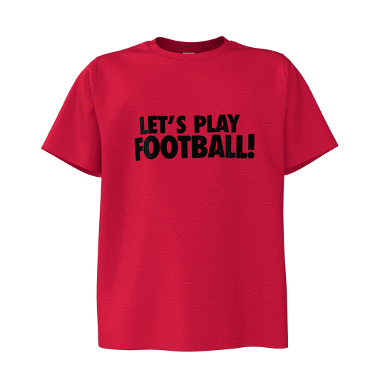 Let's Play Football Youth Tee (Red)