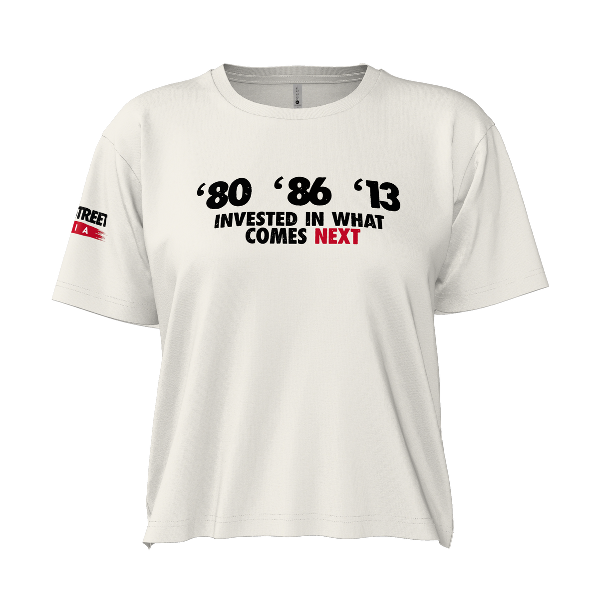 '80 '86 '13 Crop Tee (Bone)