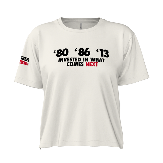 '80 '86 '13 Crop Tee (Bone)