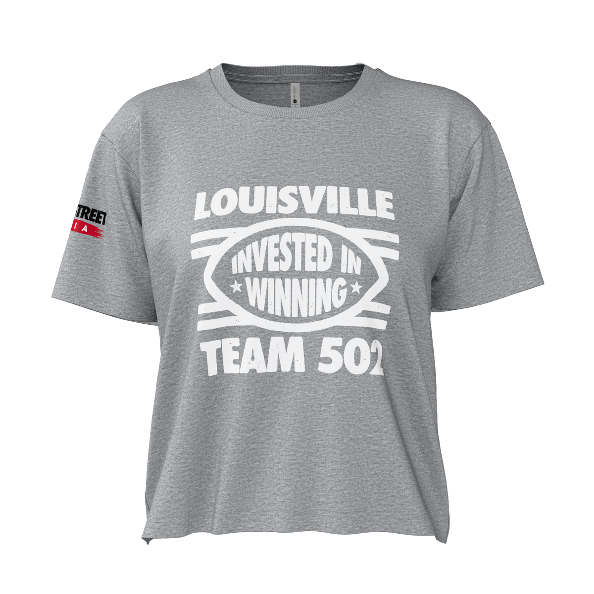 Invested In Winning Crop Tee (Heather Grey)